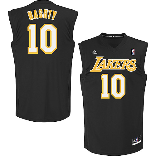 NBA Los Angeles Lakers 10 Steve Nash Nashty Nickname Black Jersey